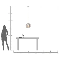 Hängeleuchte Caldaia Silber Ø35cm
