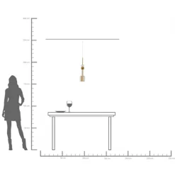 Hängeleuchte Candy Bar Gold Ø13cm