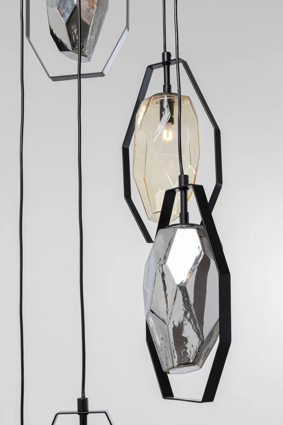 Hängeleuchte Diamond Fever Spiral Schwarz Ø42cm