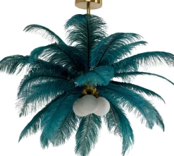Hängeleuchte Feather Palm Grün Ø87cm