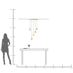 Hängeleuchte Gocce 70x140cm