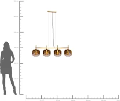 Hängeleuchte Golden Goblet Quattro Ø25cm