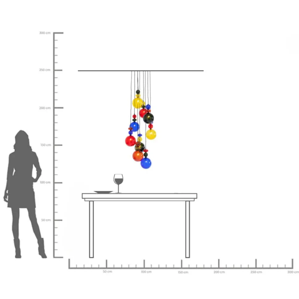 Hängeleuchte Mazzo Nove Spiral Ø44cm