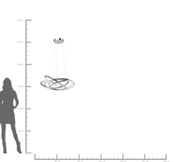 Hängeleuchte Saturn LED Chrome Big