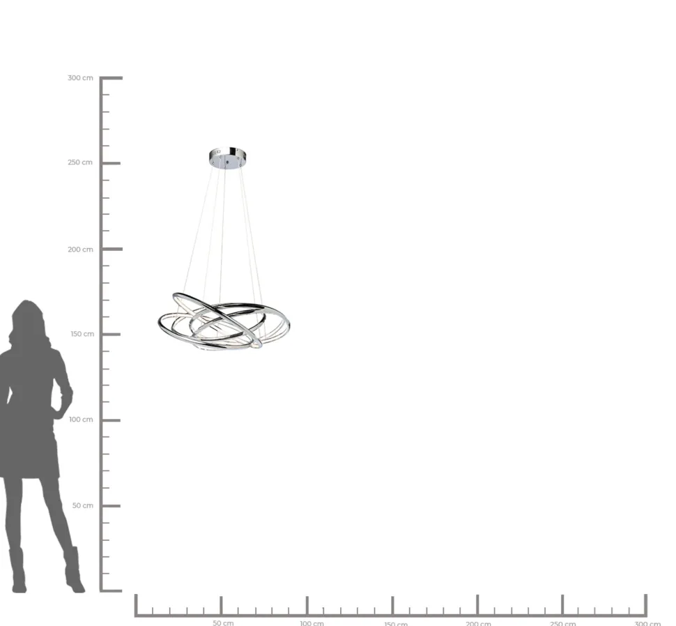 Hängeleuchte Saturn LED Chrome Big