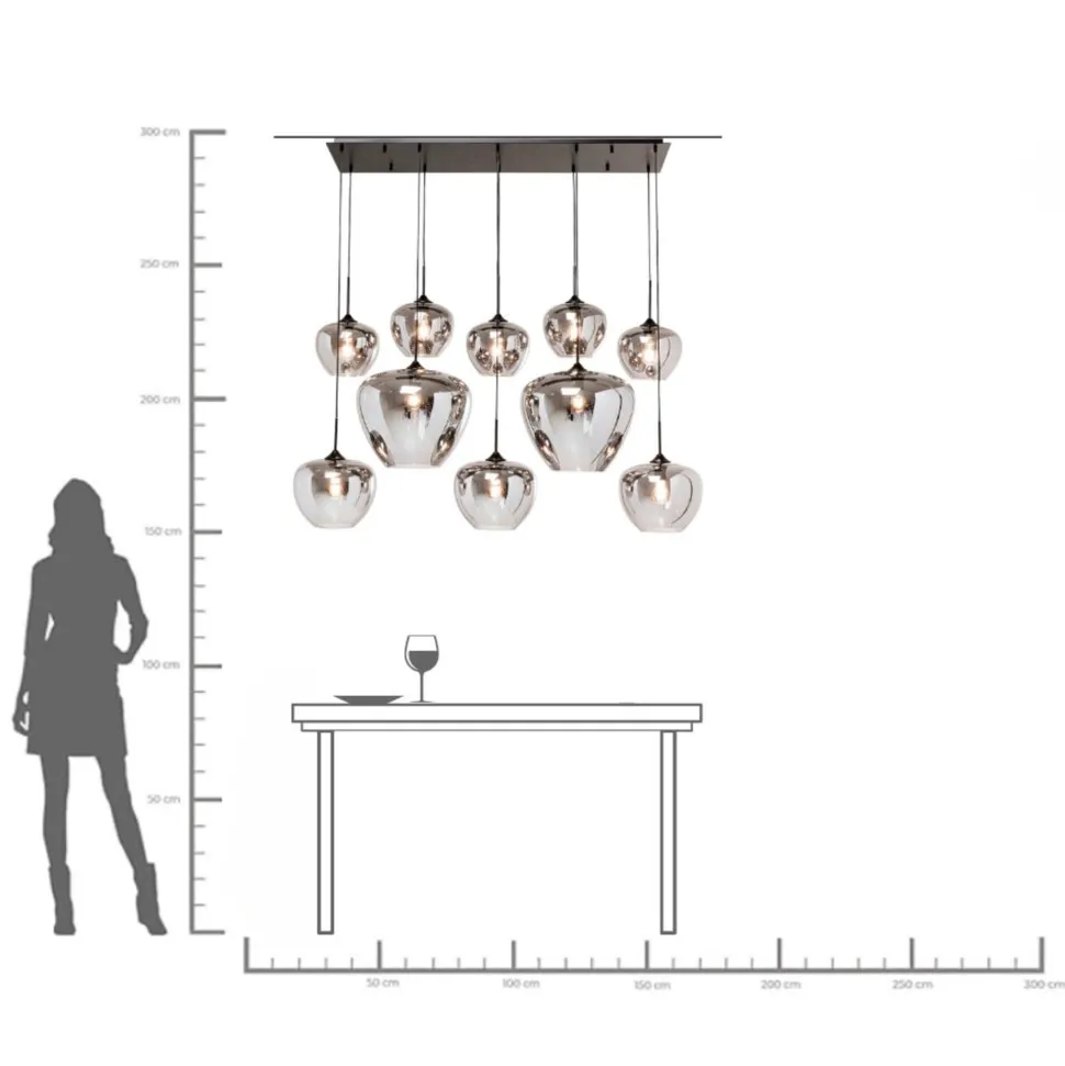 Hängeleuchte Sphere Smoke 160cm