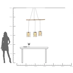 Hängeleuchte Three Grids 120cm
