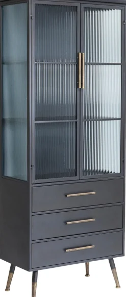 Hochschrank La Gomera 2 Türen 3 Schübe