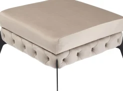 Hocker Bellissima Velvet Taupe 80cm