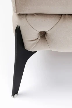 Hocker Bellissima Velvet Taupe 80cm