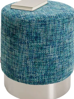 Hocker Berry High Silber Hellblau Ø39cm