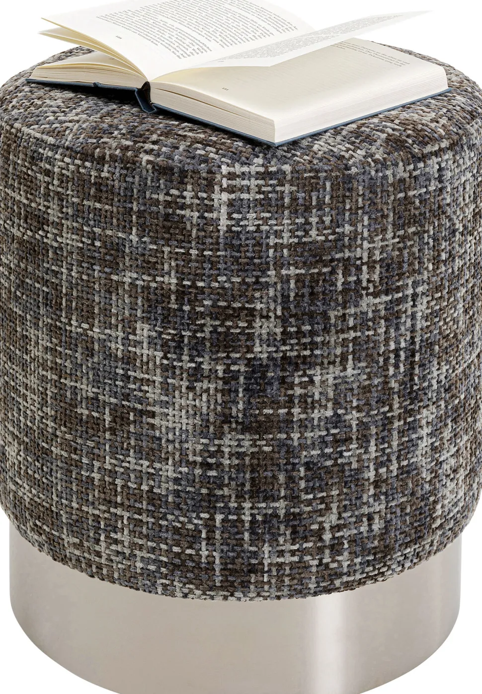 Hocker Berry High Silber Dunkelgrau Ø39cm