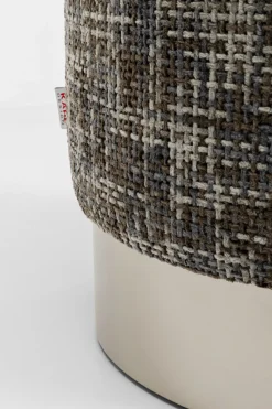 Hocker Berry High Silber Dunkelgrau Ø39cm