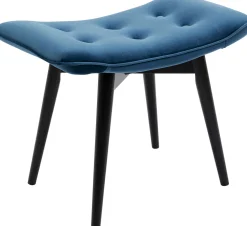 Hocker Black Vicky Velvet Petrol 59x37cm