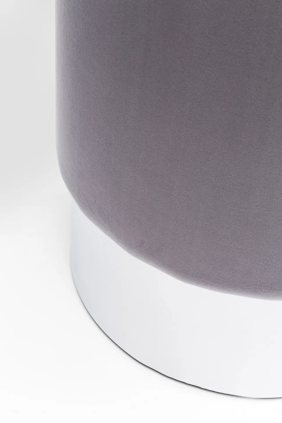 Hocker Cherry Hellgrau Silver Ø35cm