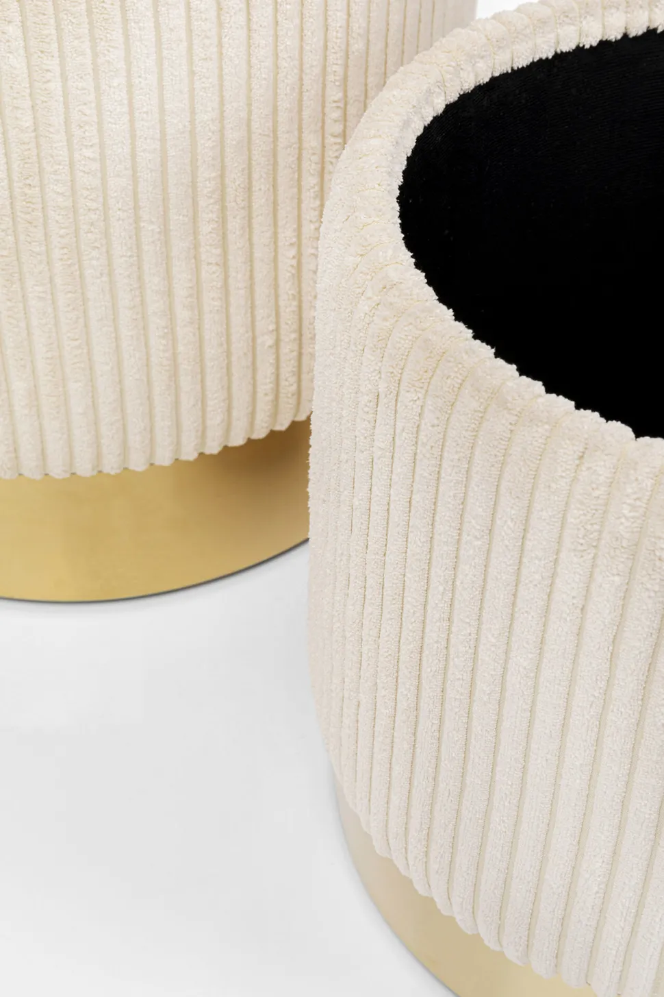 Hocker Cherry Storage Cord Creme (2/Set)