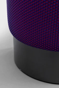 Hocker Jody Lila Mesh Schwarz Ø35cm