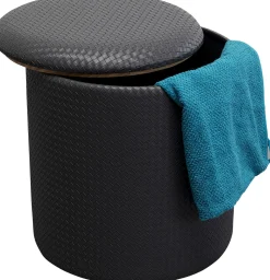 Hocker Venezia Storage Anthrazit Ø40cm