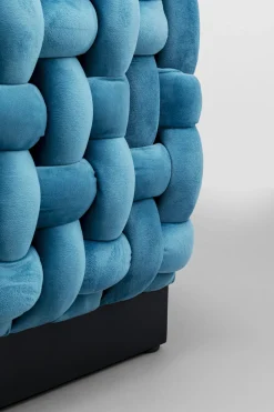 Hocker Weave Square Blau 47x47cm