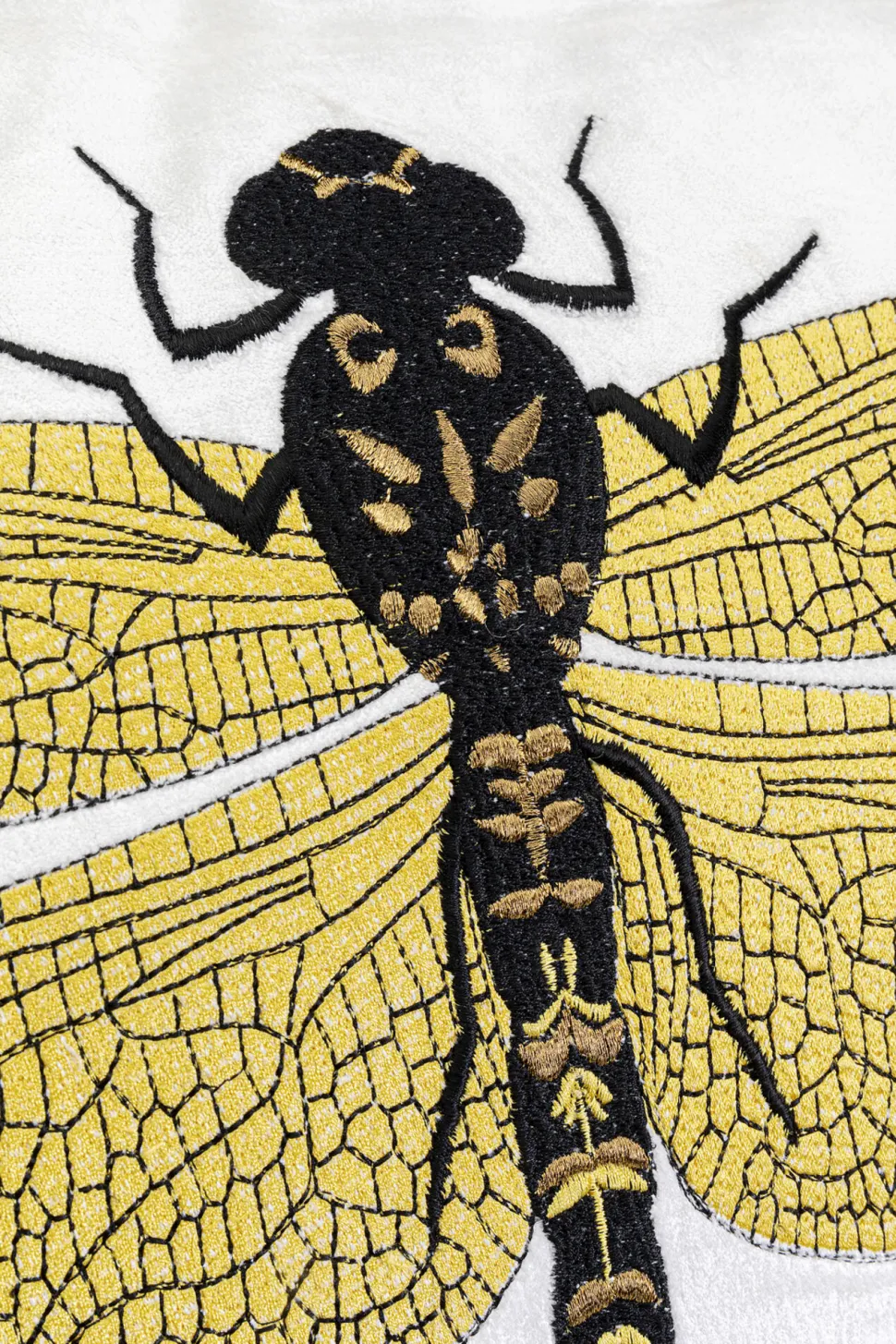 Kissen Glitter Dragonfly Weiß 40x40cm