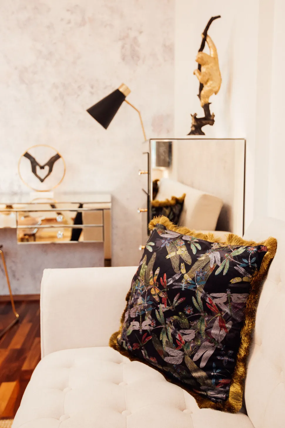 Kissen Tropical Garden Fringe 45x45cm