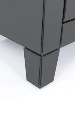 Kommode Klein Luxury Push 2 Schübe Grau