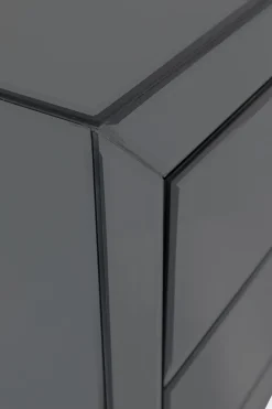 Kommode Klein Luxury Push 2 Schübe Grau