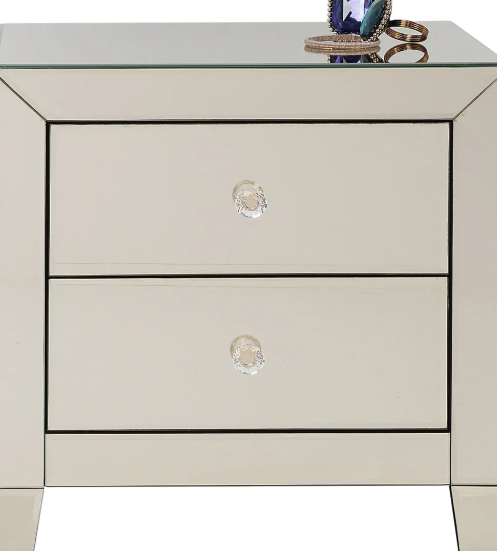 Kommode Klein Pearl Champagne 2 Schübe