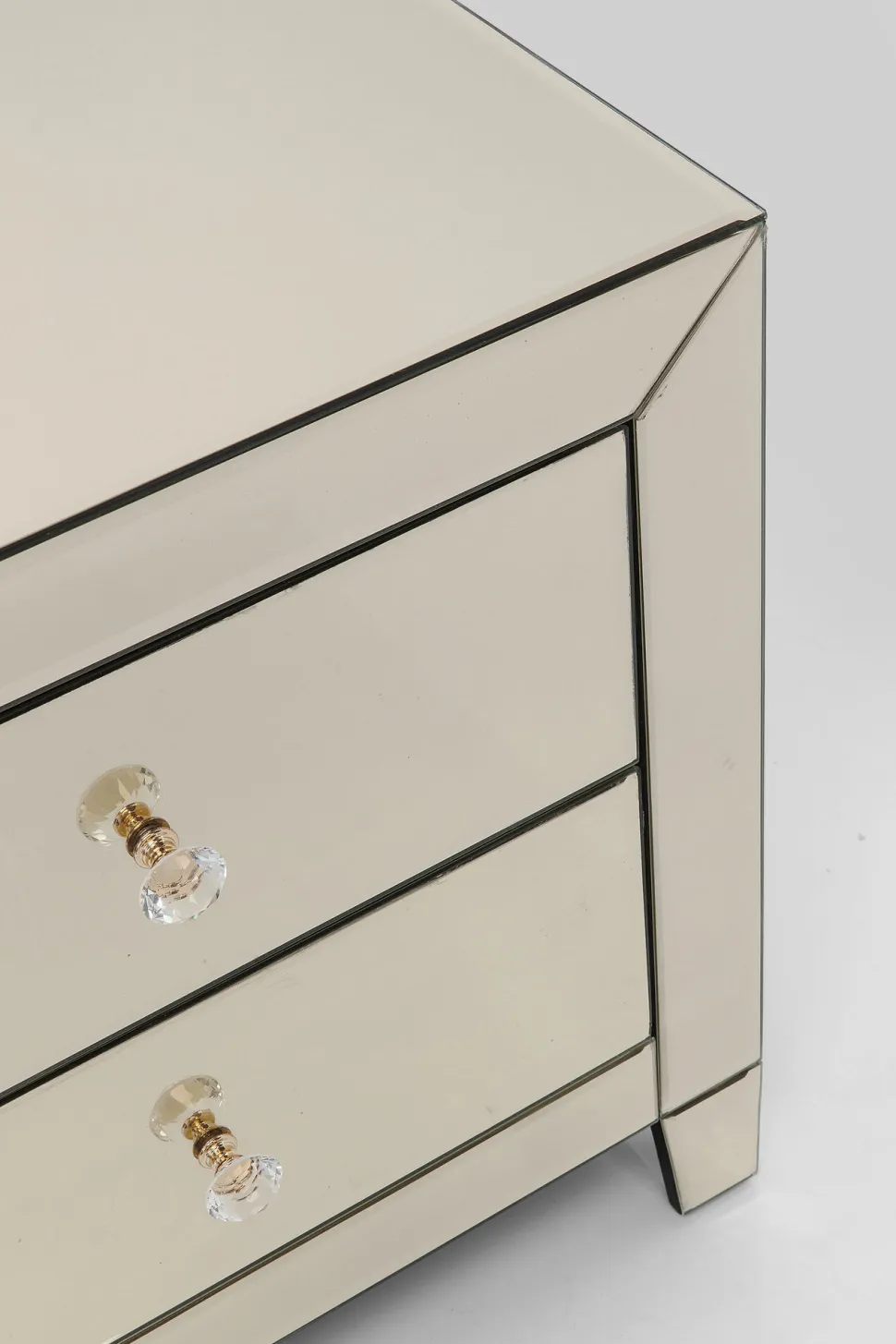 Kommode Klein Pearl Champagne 2 Schübe