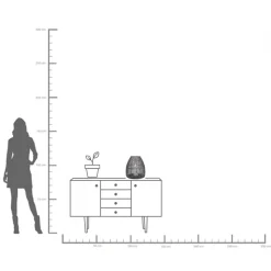 Laterne Hayat Cone Schwarz 37cm