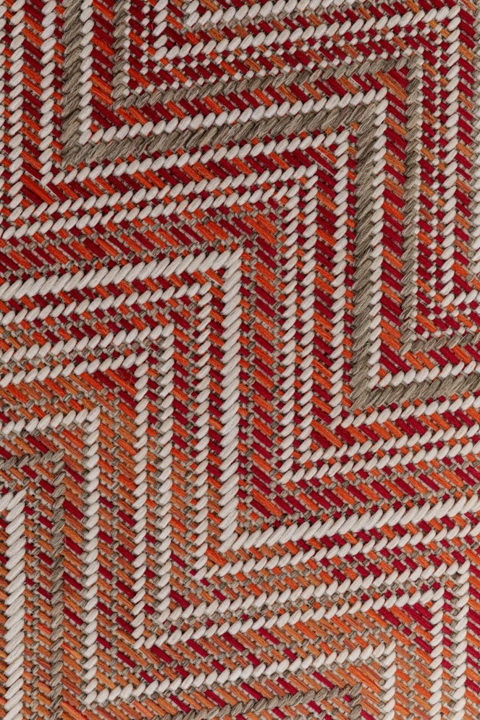 Outdoor Teppich Zigzag Rot 160x230cm