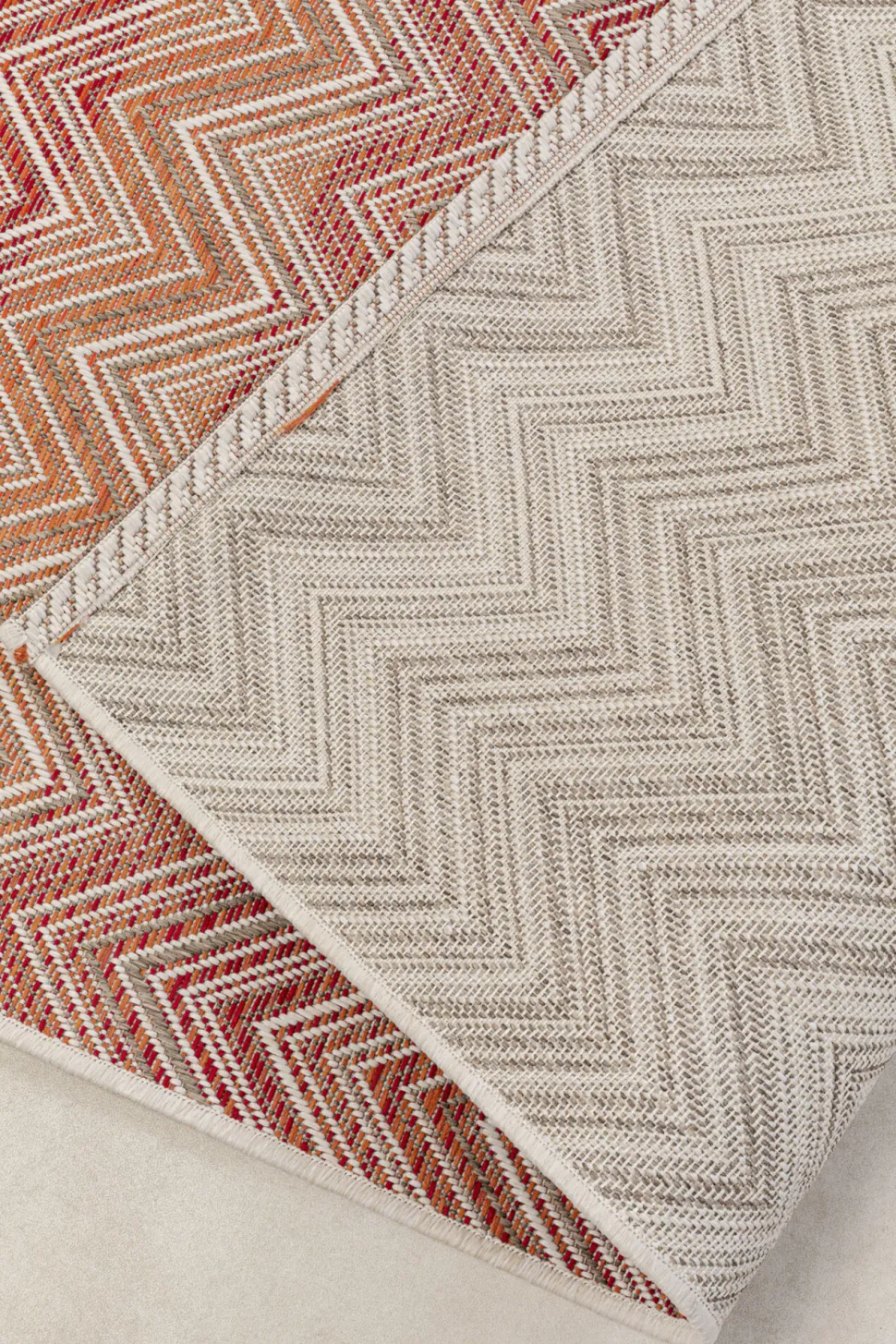 Outdoor Teppich Zigzag Rot 160x230cm