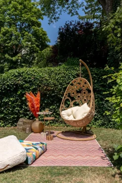 Outdoor Teppich Zigzag Rot 160x230cm