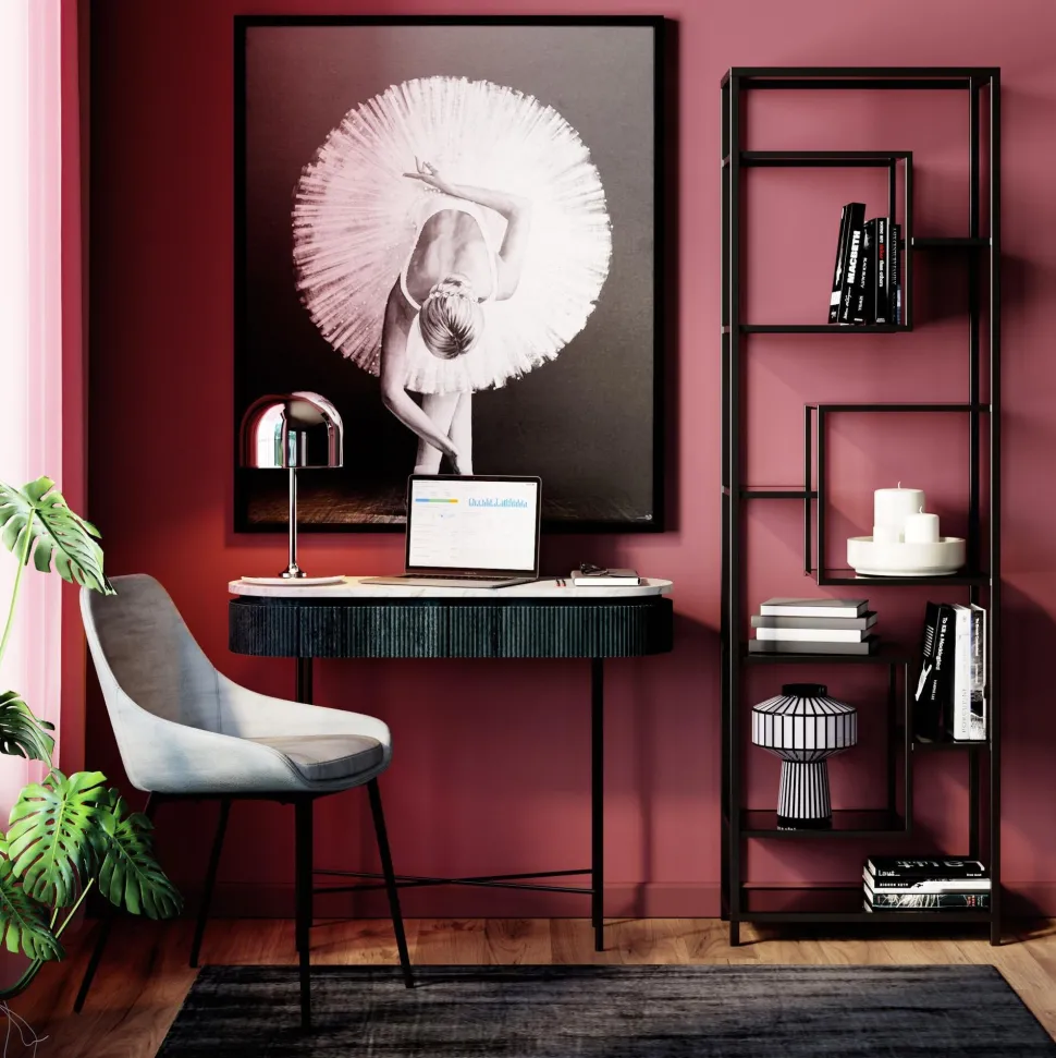 Regal Loft Schwarz 60x195cm