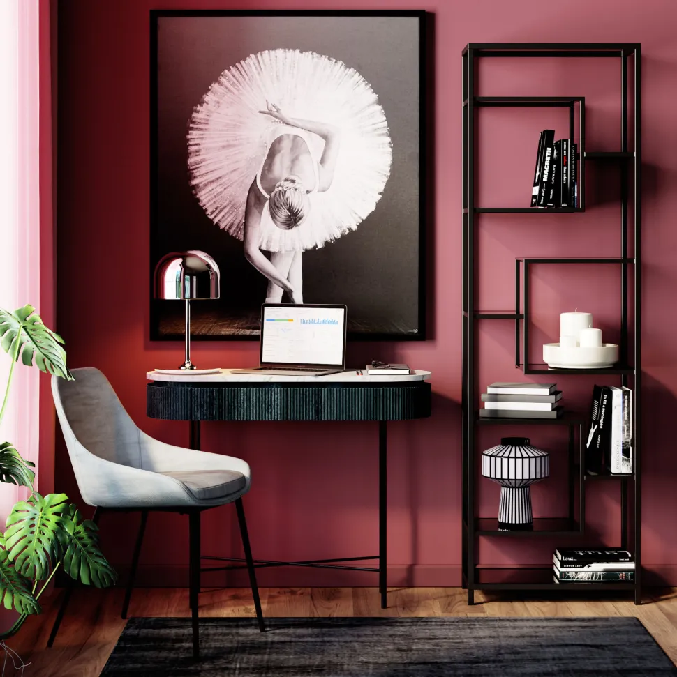 Regal Loft Schwarz 60x195cm