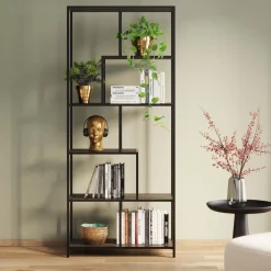 Regal Loftie Schwarz 77x185cm