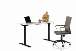 Schreibtisch Office Smart Schwarz Weiß 140x70cm