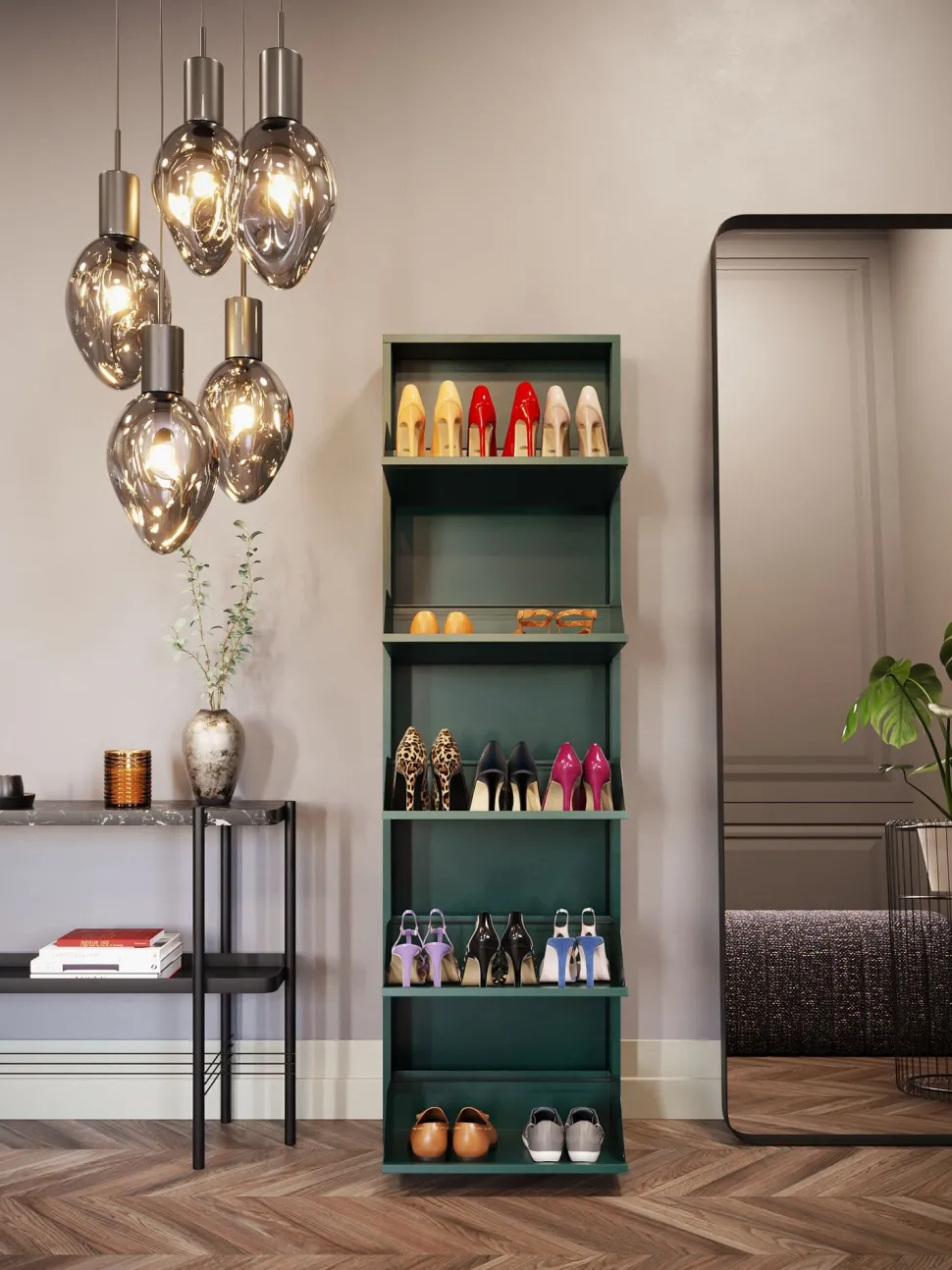 Schuhkipper Caruso 5-er Grün