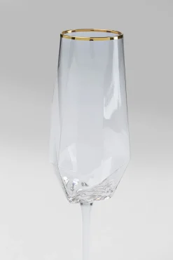 Sektglas Diamond Gold Rim