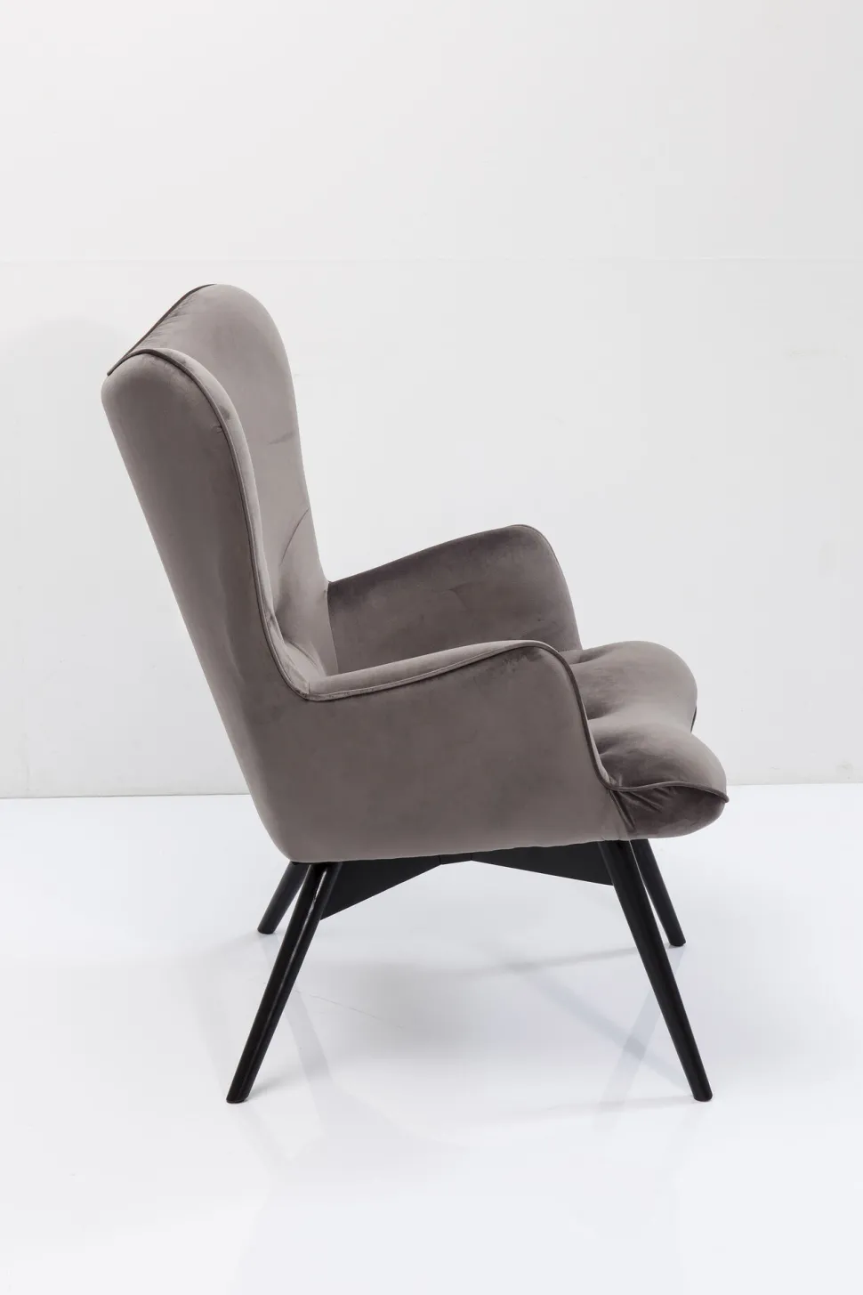 Sessel Black Vicky Velvet Grau