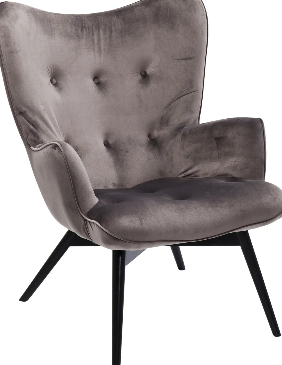 Sessel Black Vicky Velvet Grau
