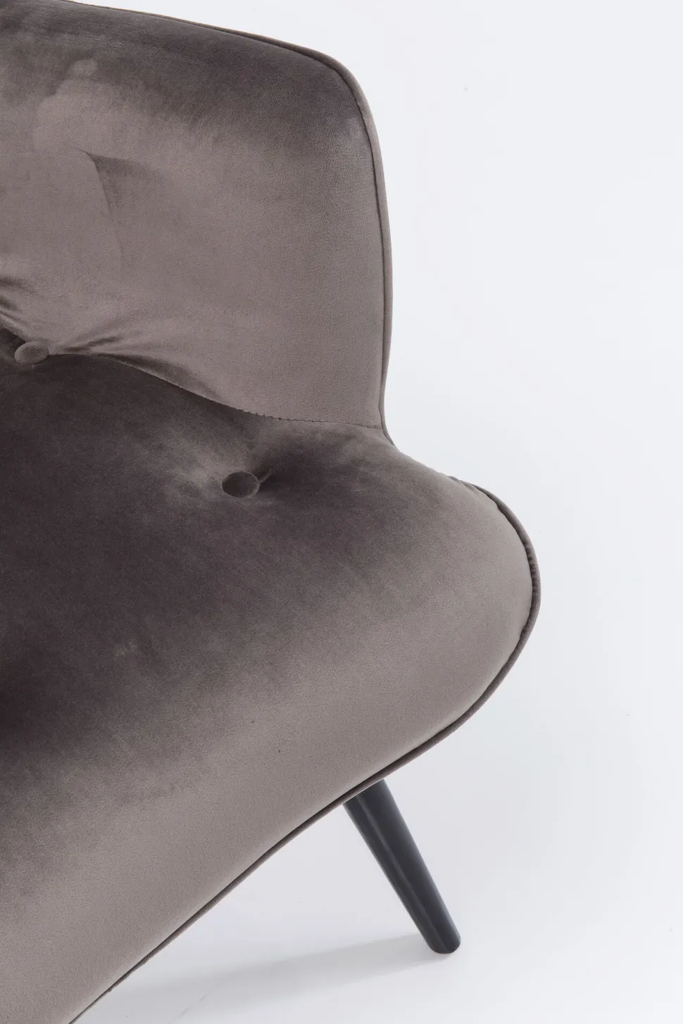 Sessel Black Vicky Velvet Grau