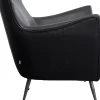 Sessel Goldfinger Smart Leder Schwarz