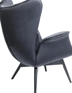 Sessel Tudor Velvet Schwarz