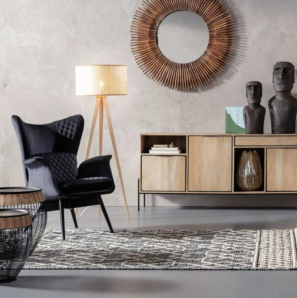 Sessel Tudor Velvet Schwarz