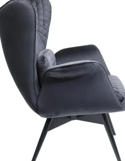 Sessel Tudor Velvet Schwarz