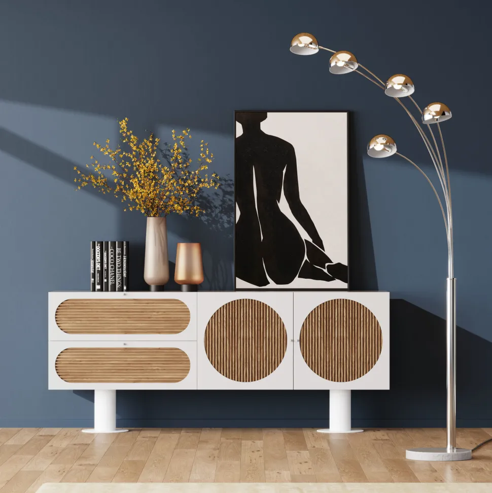 Sideboard Atomic Weiß 183x76cm