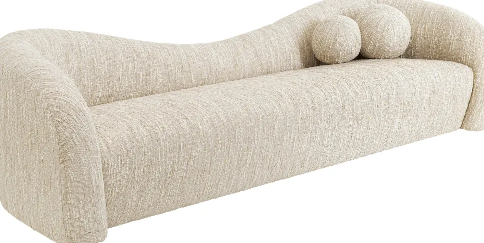 Sofa 3-Sitzer Livia Melange Creme 261cm