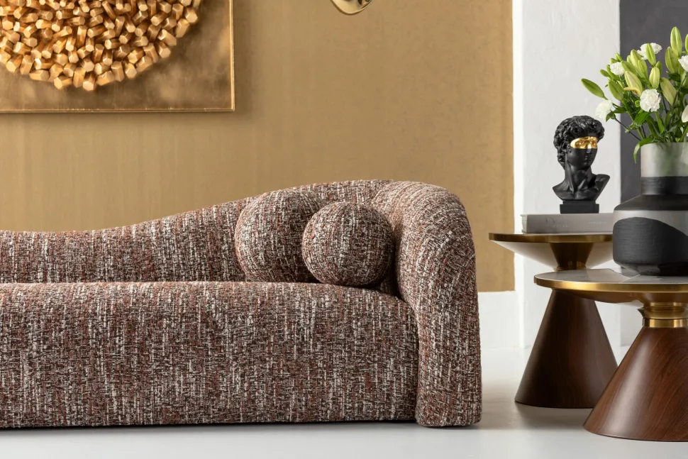 Sofa 3-Sitzer Livia Melange Braun 261cm