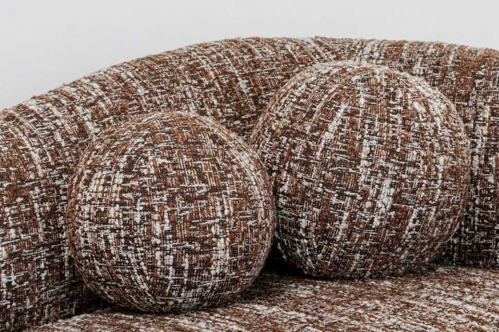 Sofa 2-Sitzer Livia Melange Braun 201cm